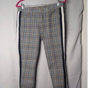 Mother Jeans The Insider Ankle 31 Happy People Read and Drink Coffee Plaid(506)